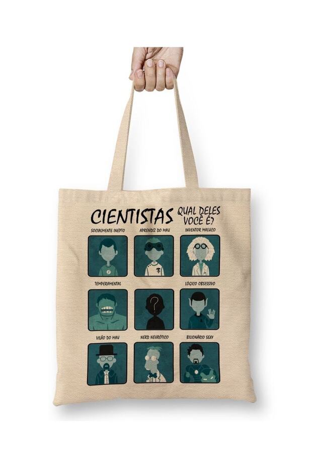 Cientistas Cloth Bag Long Handle