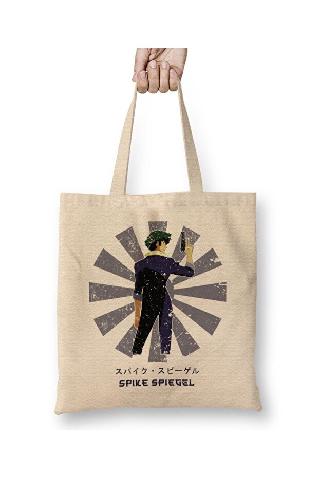 Spike Spiegel Retro Japanese Cowboy Bebop Tote Bag Long Handle
