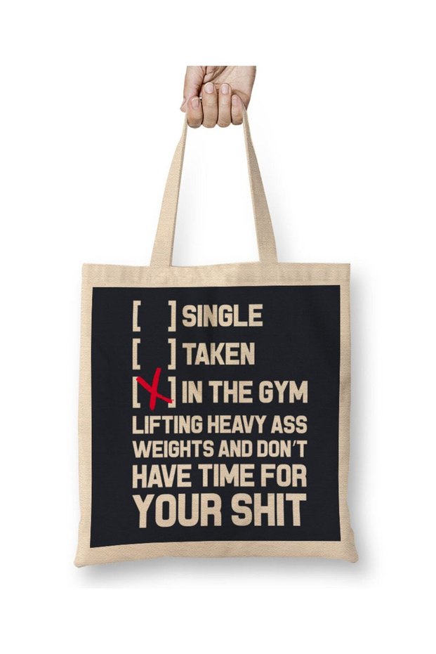 Single Taken Or In The Gym Inspiration Tote Bag Long Handle