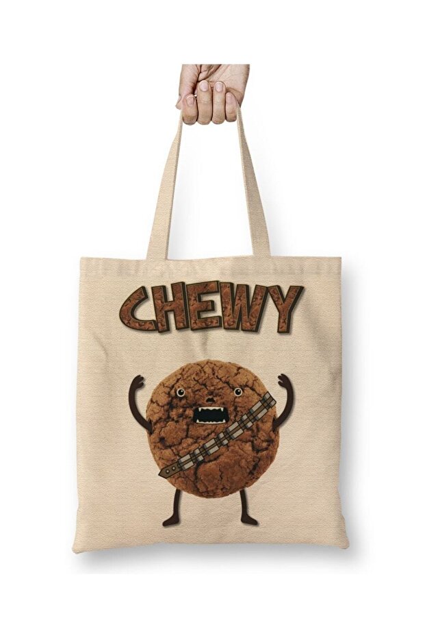 Naked Chocolate Chip Cookie Wookie Cookie Monster Tote Bag Long Handle
