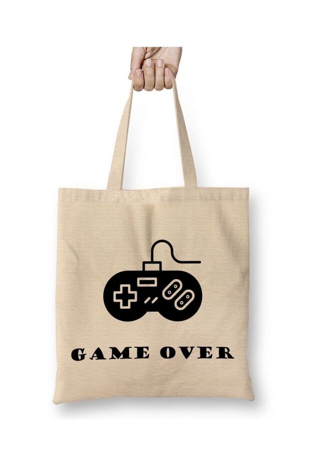 Gamer Game Over Cloth Bag Long Handle