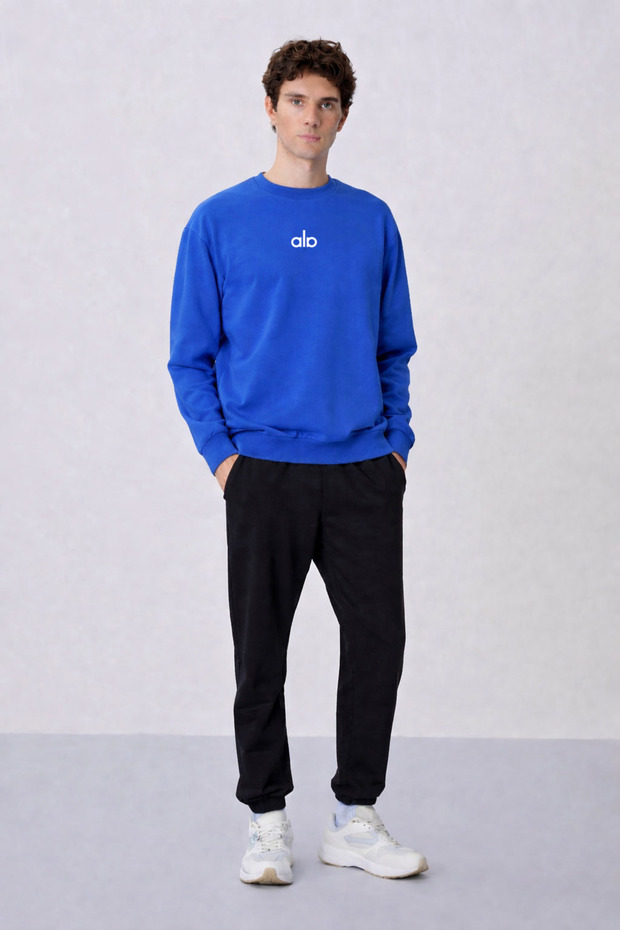 Men's Winter 3-Thread Oversize Sweatshirt – Soft Fabric Modern Design