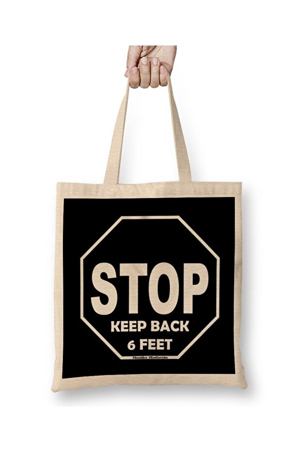 حقيبة قماش Keep Back Stop Keep Back بطول 6 أقدام بمقبض طويل
