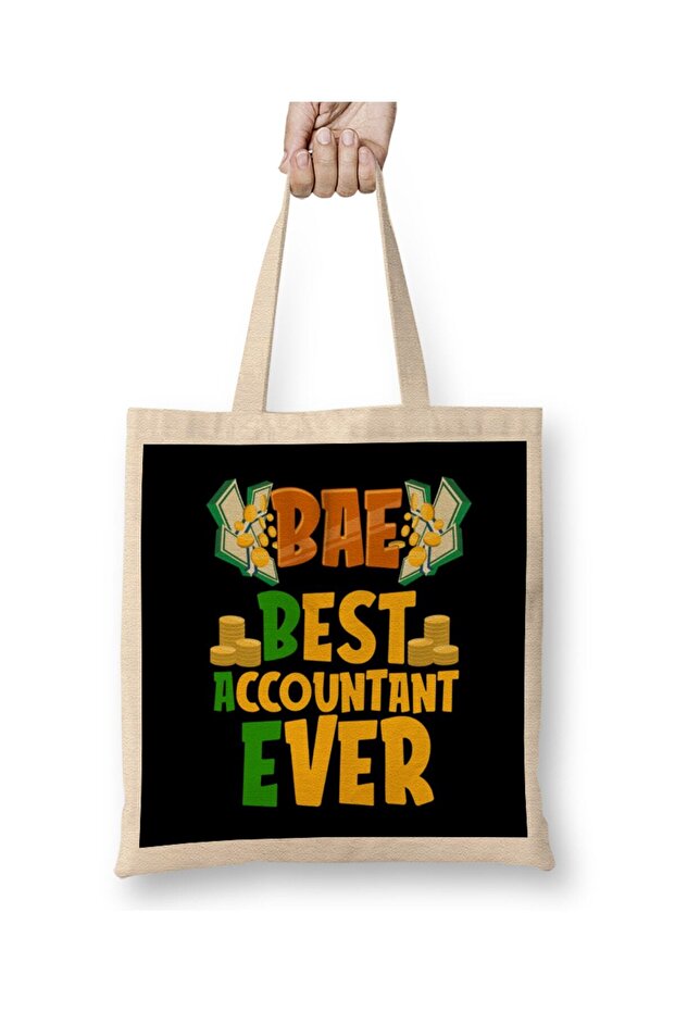 حقيبة يد طويلة المقبض من BAE Best Accountant Ever Cute & Funny Accounting