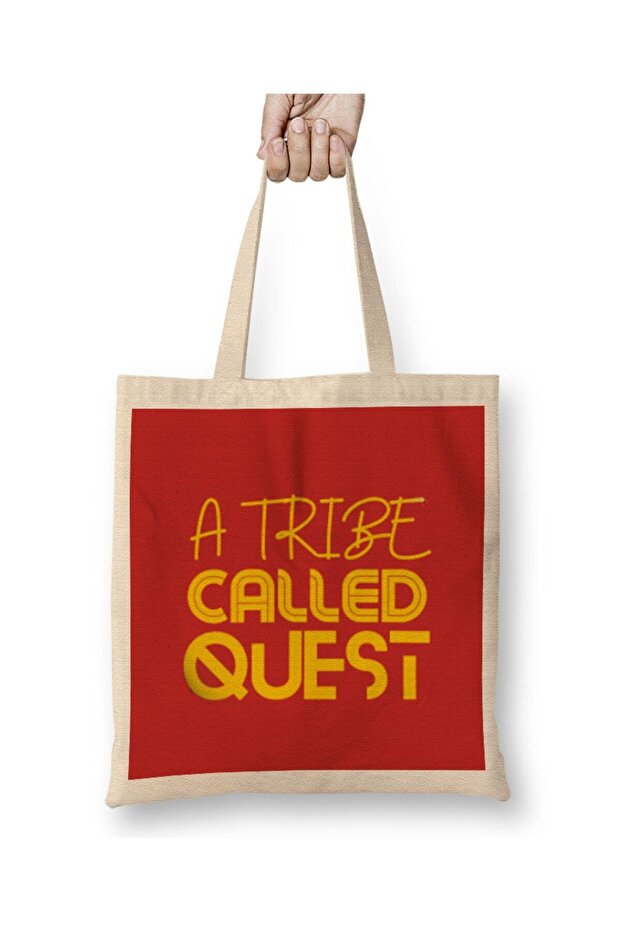 حقيبة قماش بشعار A Tribe Called Quest بمقبض طويل
