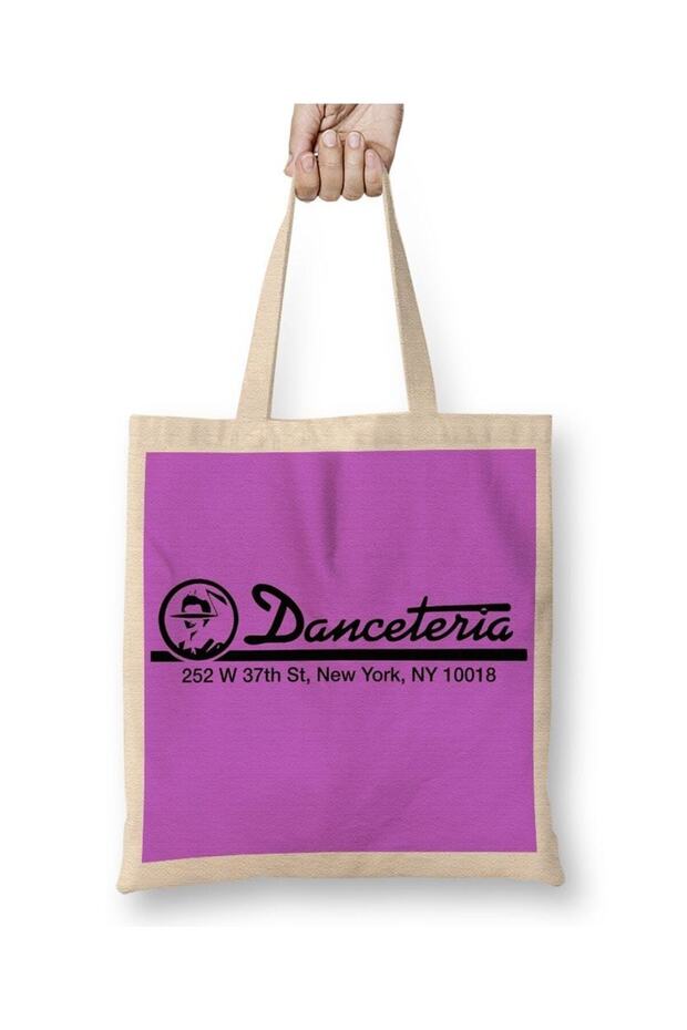 حقيبة قماش Danceteria Nyc بمقبض طويل