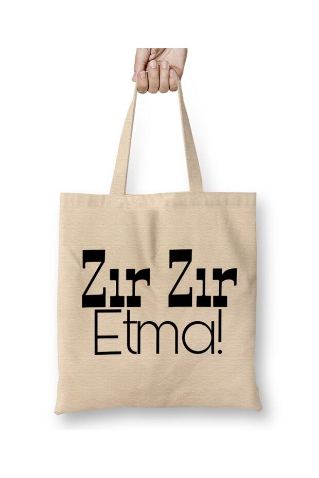 حقيبة Zırzır Etma من قماش البحر الأسود بمقبض طويل