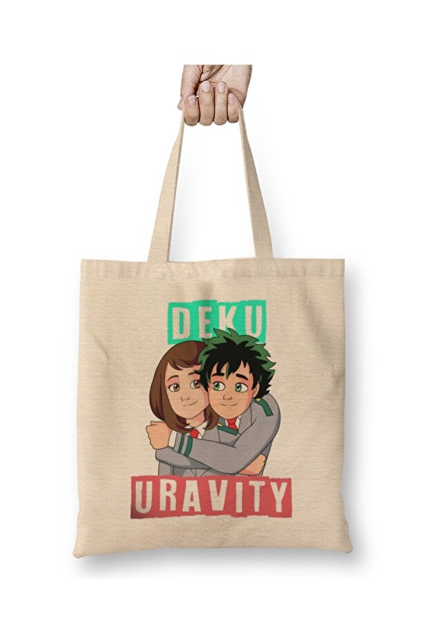 Boku No Hero Academia Deku and Uravity Tote Bag Long Handle