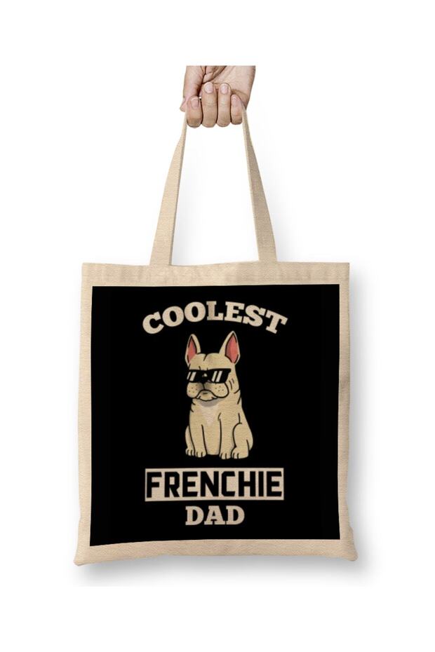 Coolest Cream French Bulldog Dad Tote Bag Long Handle