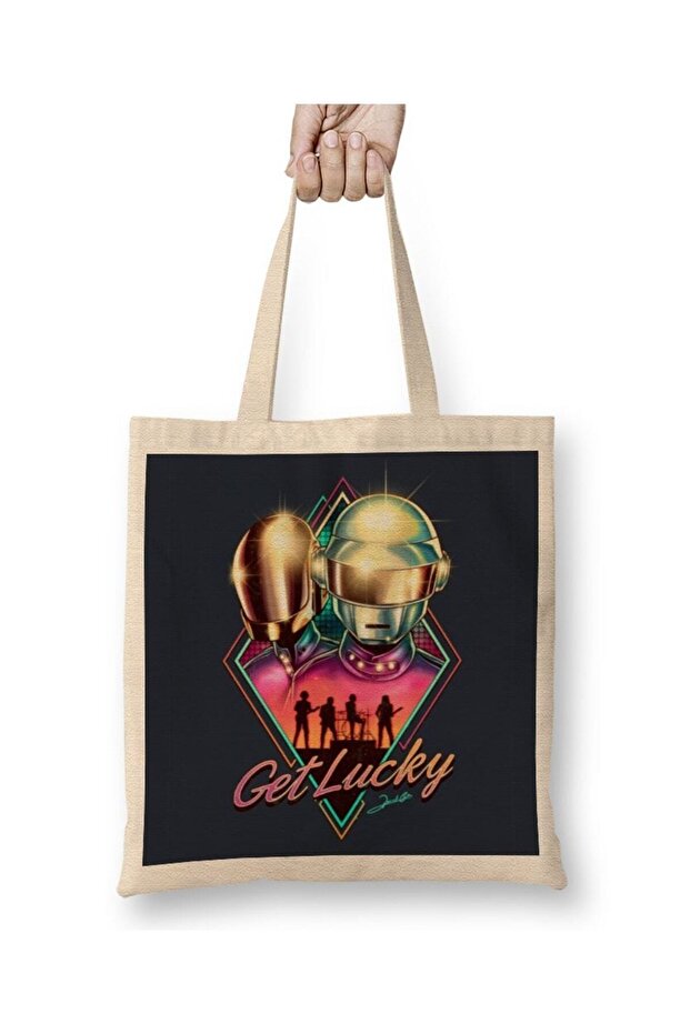 حقيبة قماش فيلم Daft Punk Get Lucky بمقبض طويل