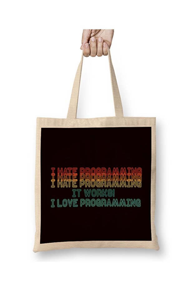 Programming Programmer Software Developer Debugging Coding Cloth Bag Long Handle - 1