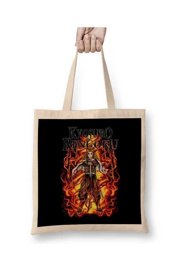 Kny Kyojuro Rengoku Tote Bag Long Handle