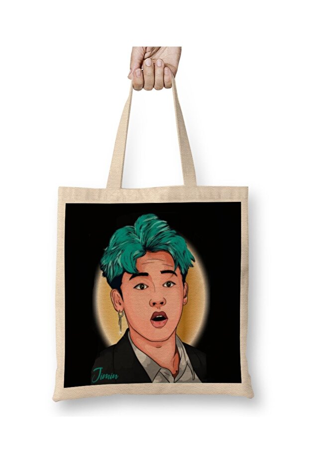 حقيبة قماش Kpop Cool Jimin Bts 01 بمقبض طويل