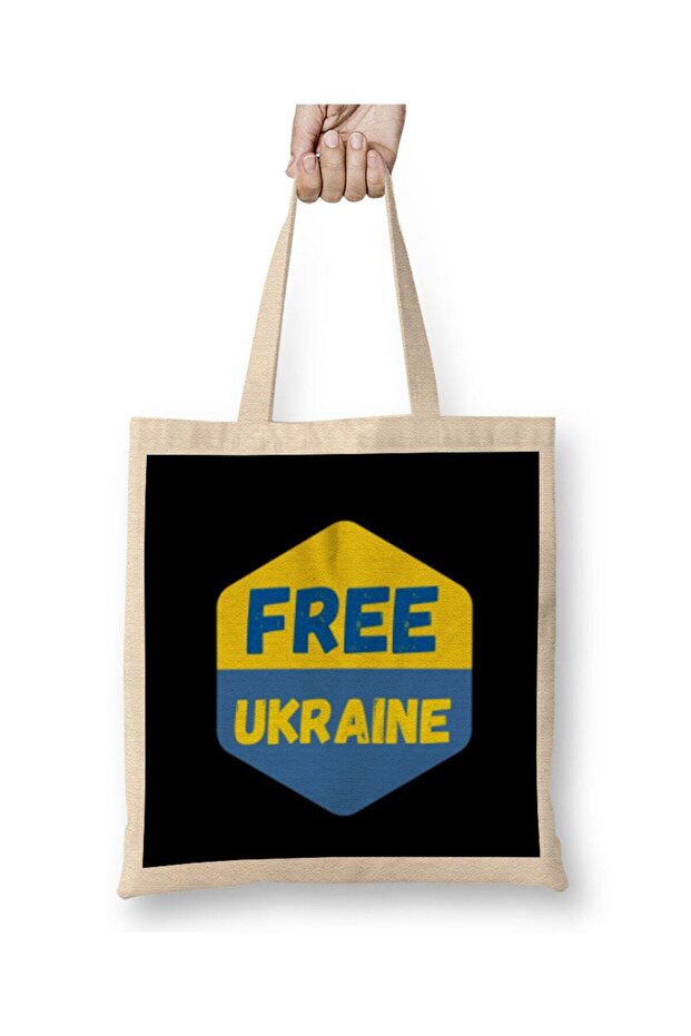 Free Ukraine War With Russia - Stay Strong Ukraine Flag 2022 Cloth Bag Long Handle
