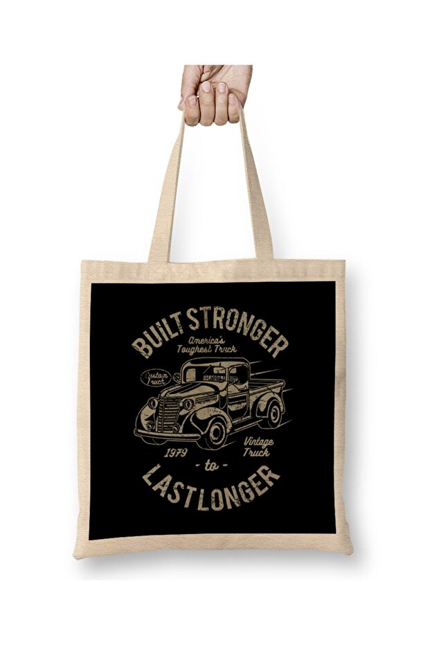 Built Stronger To Last Longer Truck Tote Bag Long Handle