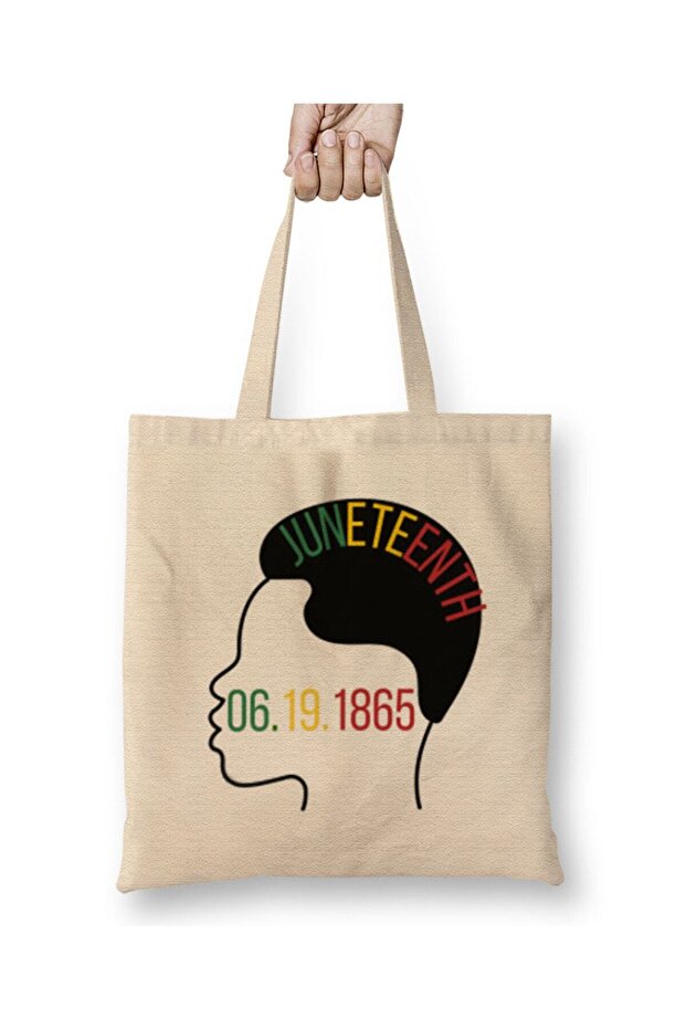 حقيبة قماش Juneteenth Juneteenth 2021 بمقبض طويل