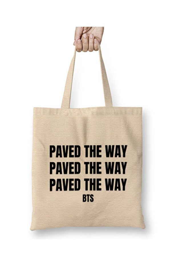 حقيبة قماش BTS Army PAVED THE WAY Butter Hot 100 بمقبض طويل