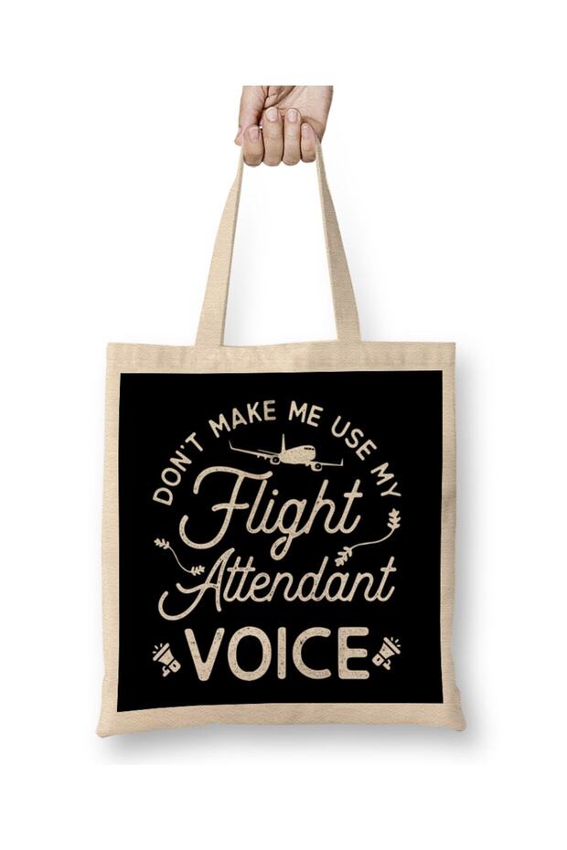 حقيبة يد طويلة بمقبض طويل من Funny Flight Attendant Stewardess Stewardess Stewardess