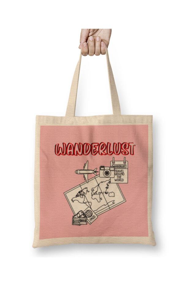 Funny Travel Gift Design Lover- Trippin Wanderlust Journey Adventurer Vacation Tote Bag Long Handle