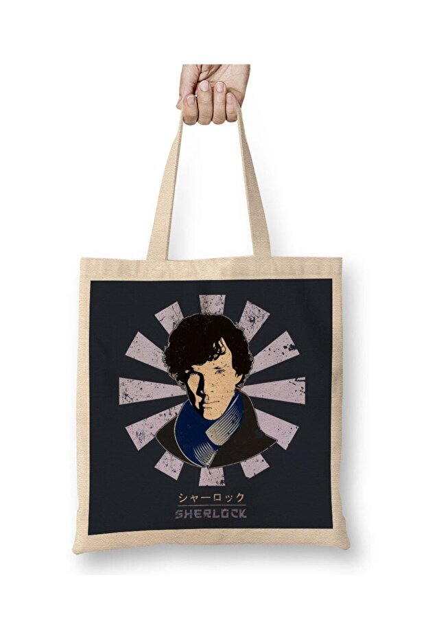 Sherlock Retro Japanese Tote Bag Long Handle
