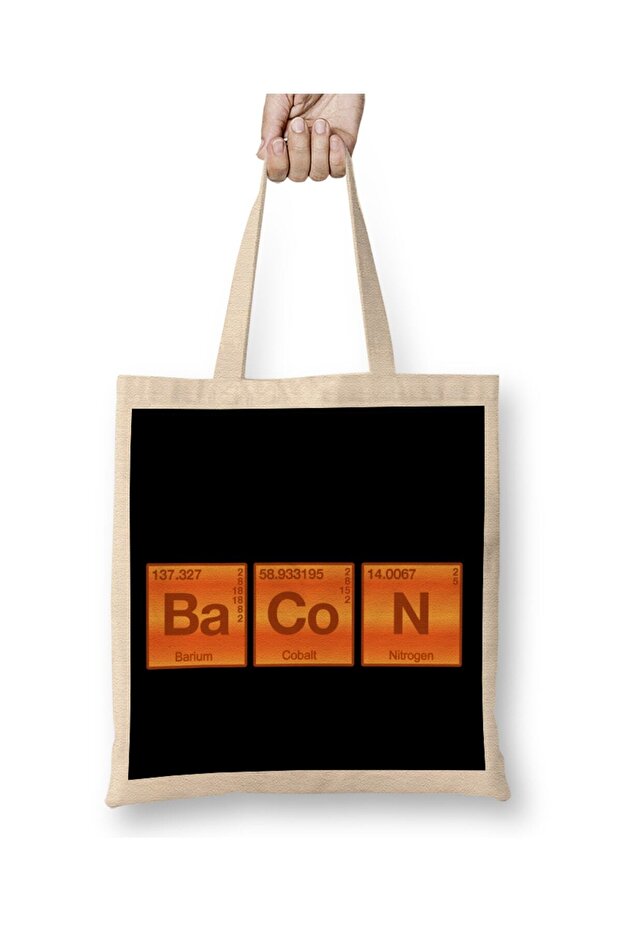 حقيبة قماش Elements Of Bacon ذات مقبض طويل