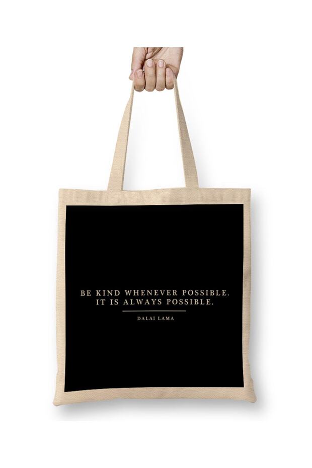 حقيبة حمل من Be Kind Whenever Possible Dalai Lama Quote بمقبض طويل