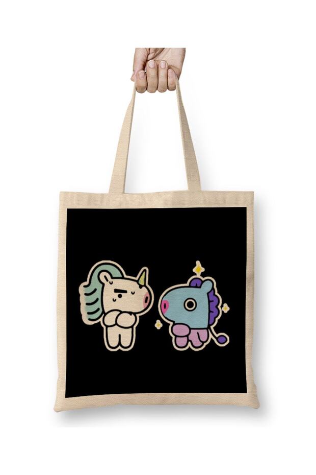 Bts Bt21 Mang vs Gwang Cloth Bag Long Handle