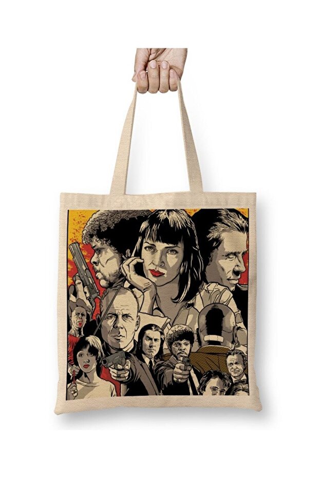 حقيبة يد توضيحية من Pulp Fiction بمقبض طويل