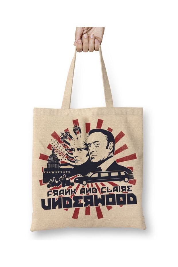 House Of Cards Frank And Claire Tote Bag Long Handle