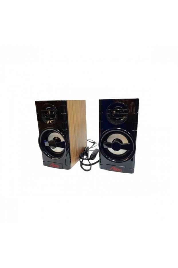 Set de 2 boxe USB, 6W, carcasă din lemn