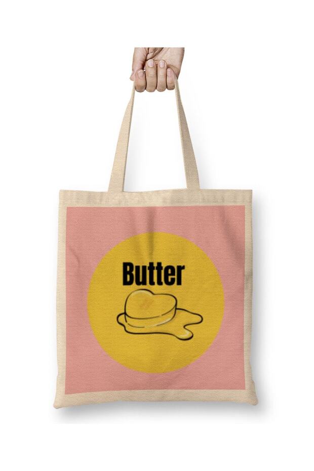 حقيبة حمل هدية باللون الوردي العسكري من Butter Bts بمقبض طويل