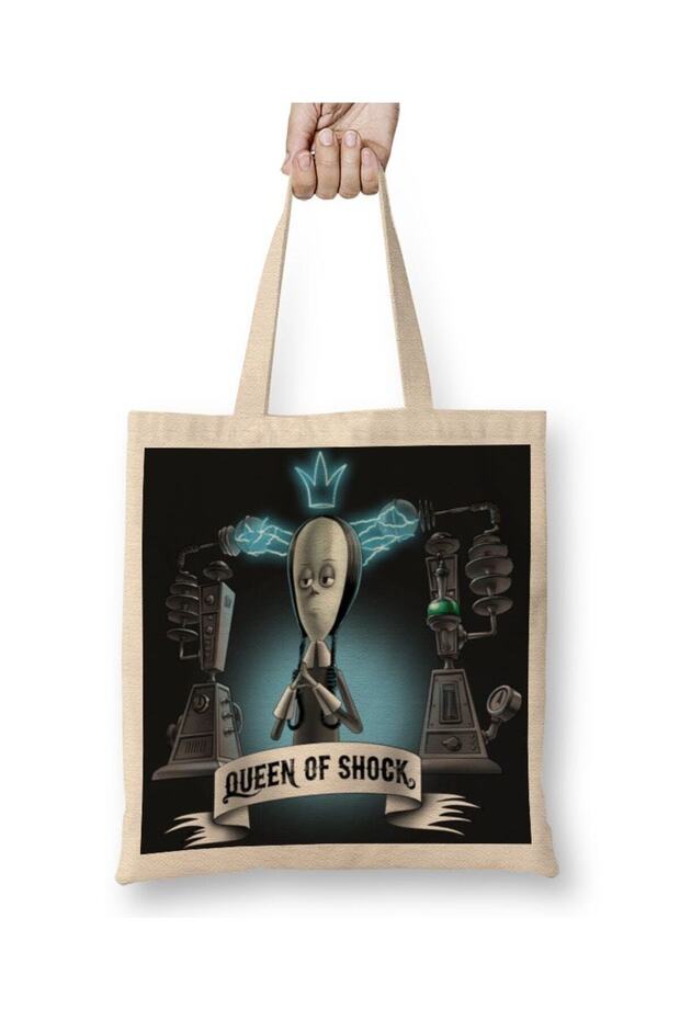 I Am The Queen Of Shock Wednesday Addams Tote Bag Long Handle