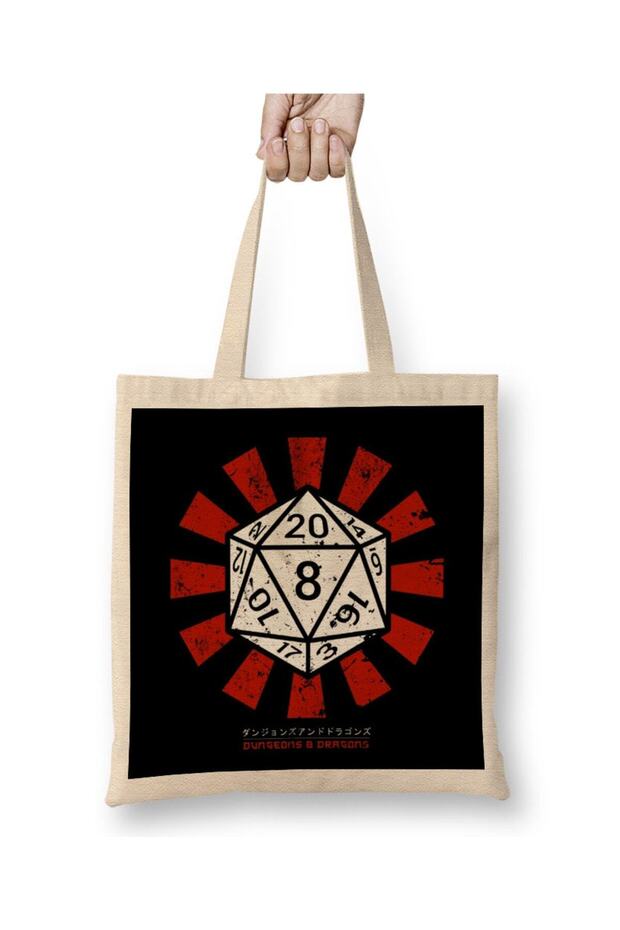حقيبة قماش يابانية قديمة من Dungeons And Dragons بمقبض طويل