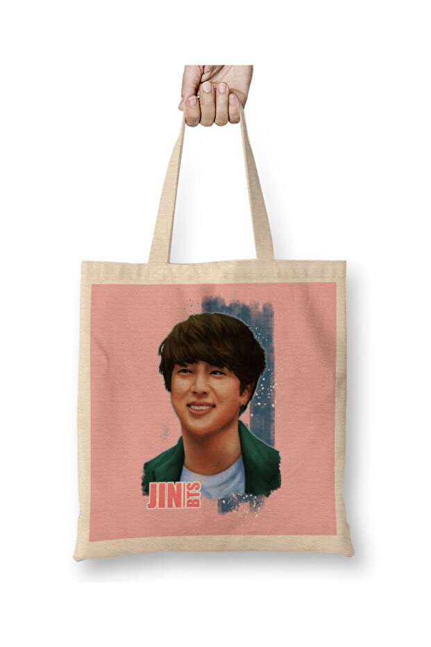 حقيبة قماش BTS Jin 01 بمقبض طويل