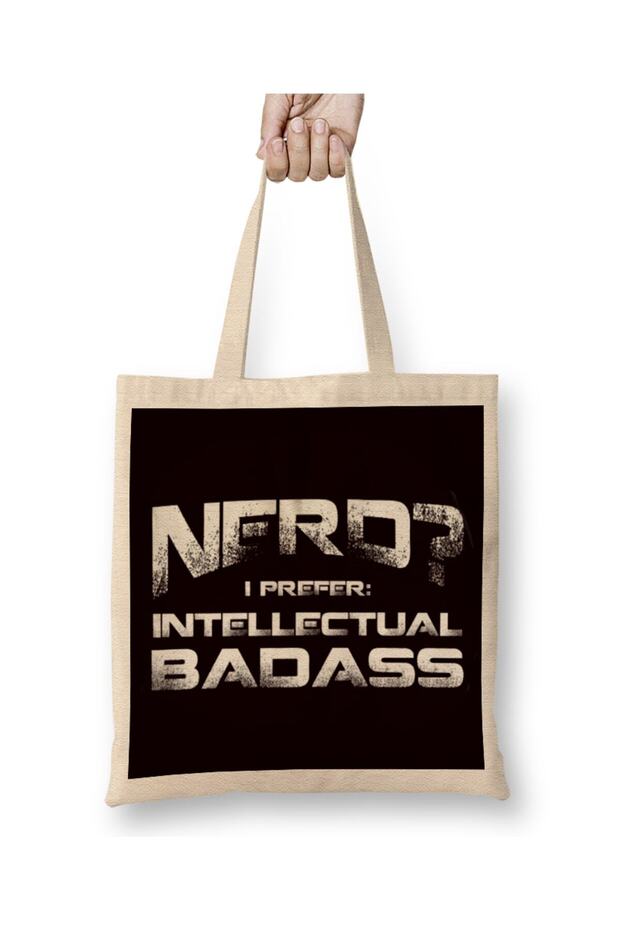 حقيبة قماش لمطور علوم الكمبيوتر من Intellectual Nerd Geek بمقبض طويل - 1