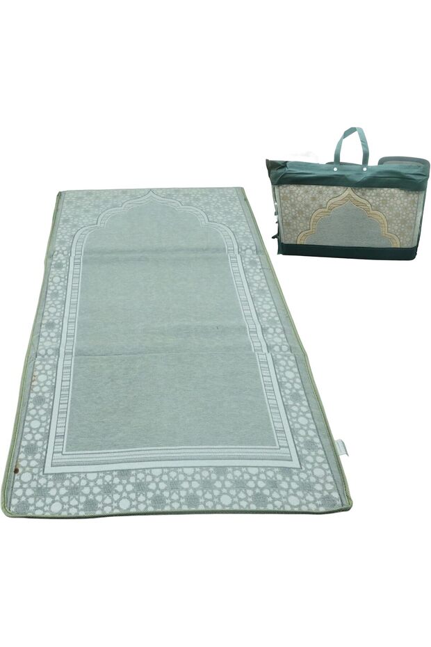 YU WELL Foldable Prayer Mat with Back Support & Carrying Bag, 2-in-1 Prayer Rug Sajadah, Anti-Slip I