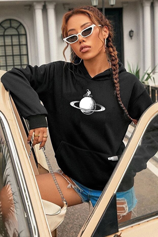 Printed Unisex Hooded Oversize Sweatshirt