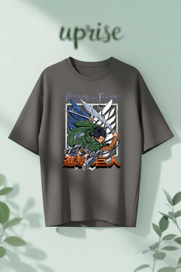 Attack on Titan Levi Printed Cotton Oversize T-Shirt