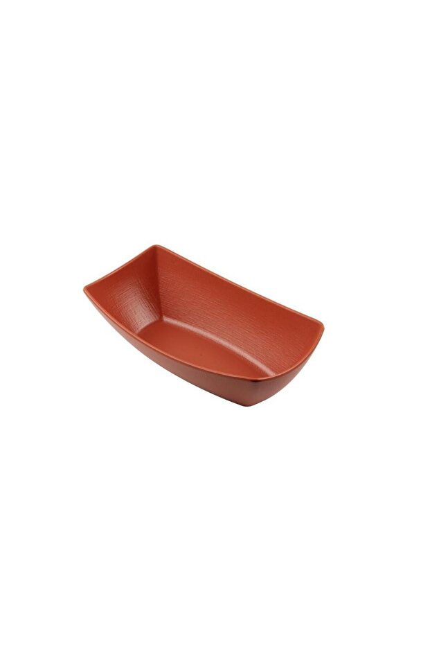 طبق مستطيل برتقالي 32.4×17.7×10.4 سم - 1