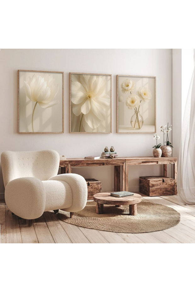 3 Piece Wooden Framed Living Room Hall Kitchen Table Set Set3545