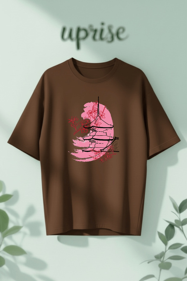 Sakura Japan Aesthetic Printed Cotton Oversize T-Shirt