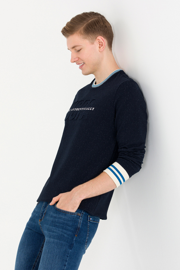 Men's Navy Blue Sweatshirt 50253315-Vr033