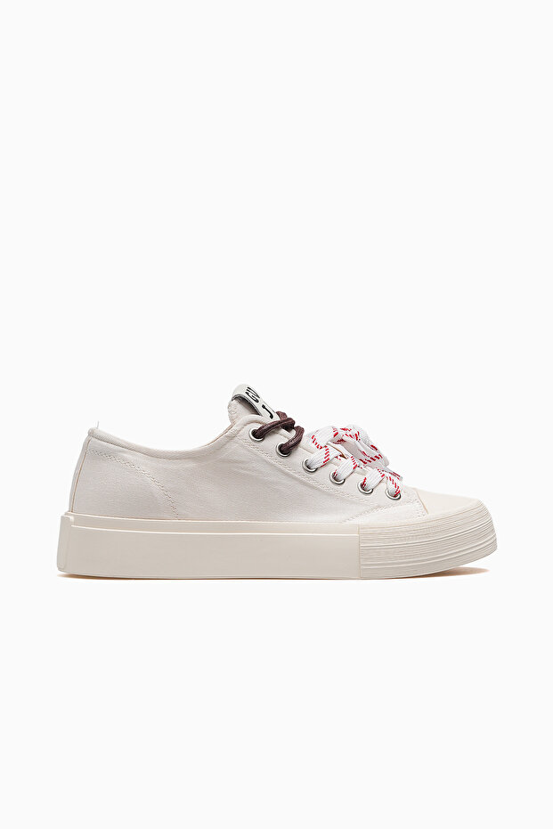 26Y363 Women's Double Tie Textile Sneaker Shoes