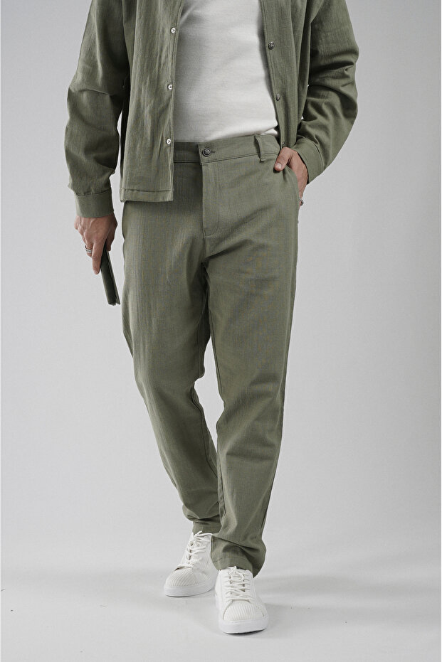 Trend Biz Cotton Regular Fit Linen Trousers