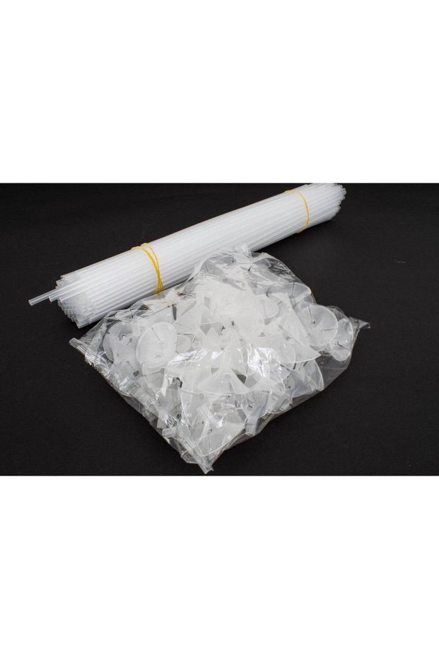 Large Clear Balloon Sticks 100/Set