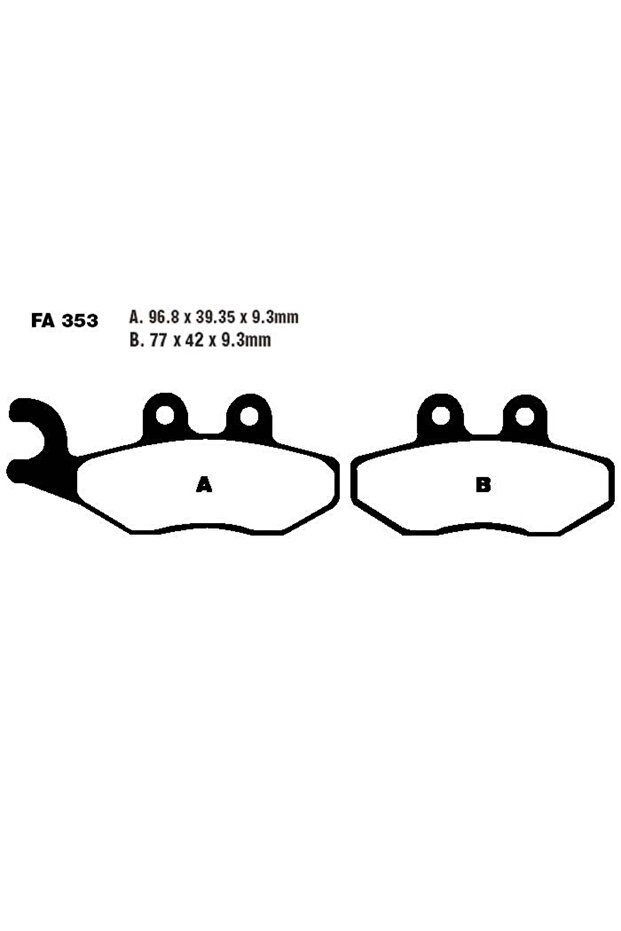 Placute de frana SFA353HH, Sinter, - 1