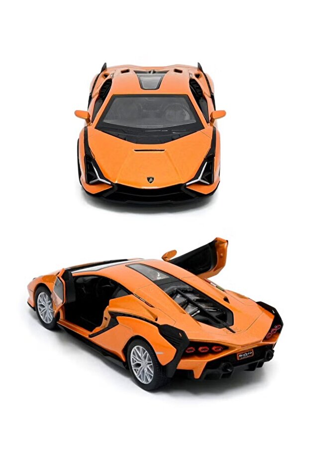 Lamborghini Sian FKP 37 Die Cast Metal Doors Openable Pull Back Action Toy Car