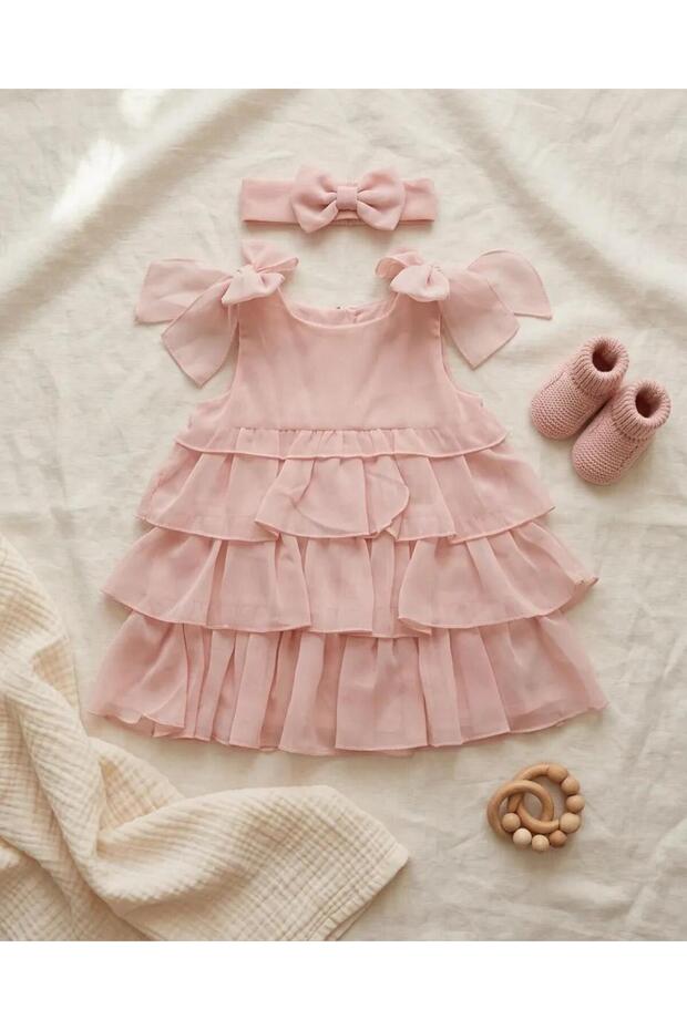 Girl's Evening Dress - Salmon