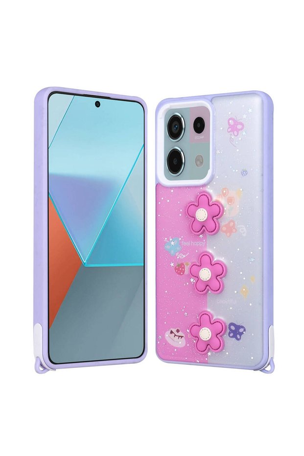 Compatible Case for Redmi Note 13 Pro 5g Mobile Phone Cover with Shining Glitter Embossed Figures