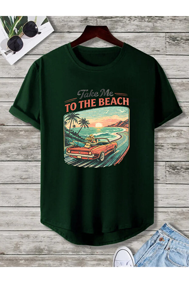 Retro Printed Oval Skirt Cotton Summer Short Sleeve Regular Unisex Tshirt
